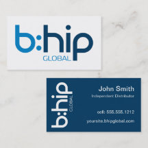Carte professionnelle de distributeur b:HIP bleue