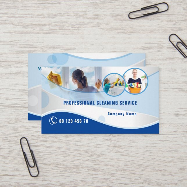 Visite Carte professionnelle d'entreprise de services de (Devant/Arrière en situation)