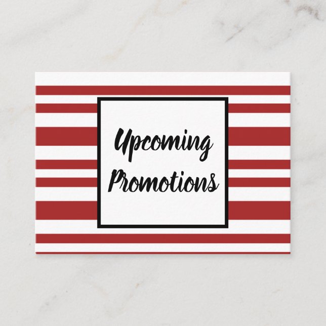 Visite Carte promotionnelle de vacances d'affaires (Devant)