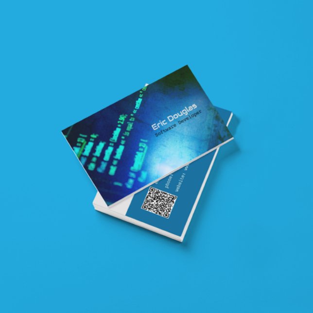Visite Carte QR de professionnel de la technologie de log (Créateur téléchargé)