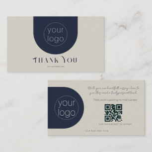 Visite Carte QR de remerciement pour logo de petite entre