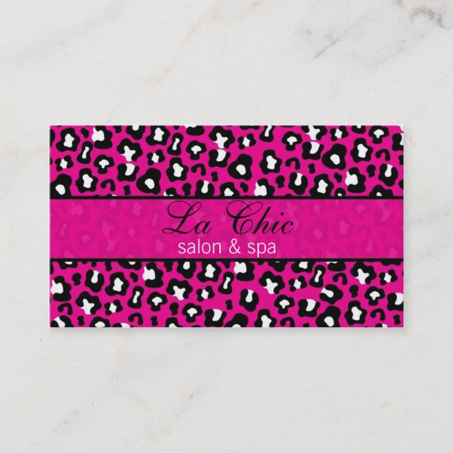 Visite Carte rose élégante et à la mode d'empreinte de (Devant)