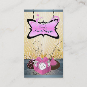 Visite Carte rose et jaune élégante de CookieBusiness d