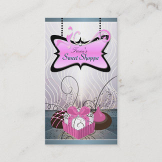 Visite Carte rose et pourpre élégante de CookieBusiness