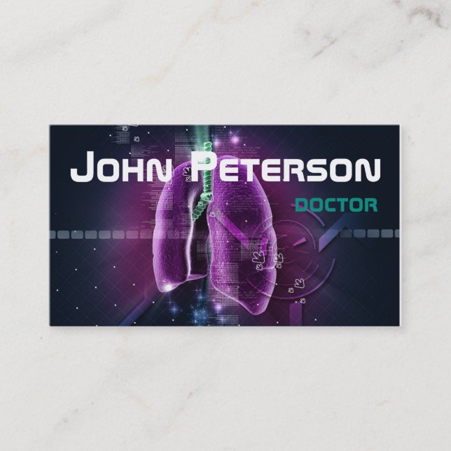 Visite Carte rouge de docteur Therapist Pulmonologist (Devant)