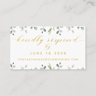 Visite Carte RSVP en ligne pour Mariage d'écriture de ve