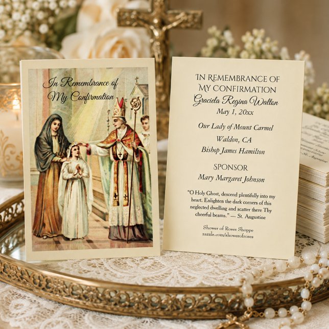 Visite Carte Sainte de Confirmation de Commémoration -- (Créateur téléchargé)