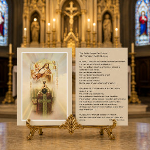 Visite Carte Sainte de la prière quotidienne pour les prê