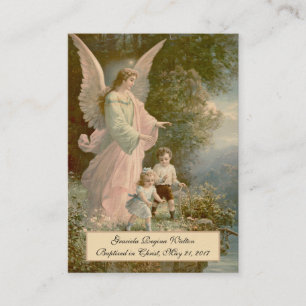 Visite Carte Sainte de l'ange gardien pour le baptême de 