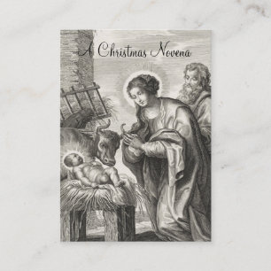 Visite Carte Sainte de Noël Nativité Jésus Marie