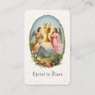Visite Carte Sainte de Pâques Religieuse de Prière Pascal