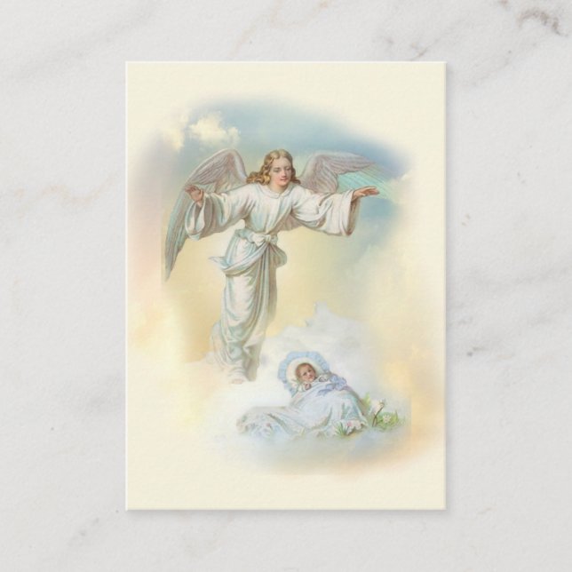 Visite Carte Sainte de prière à mon ange gardien (Devant)