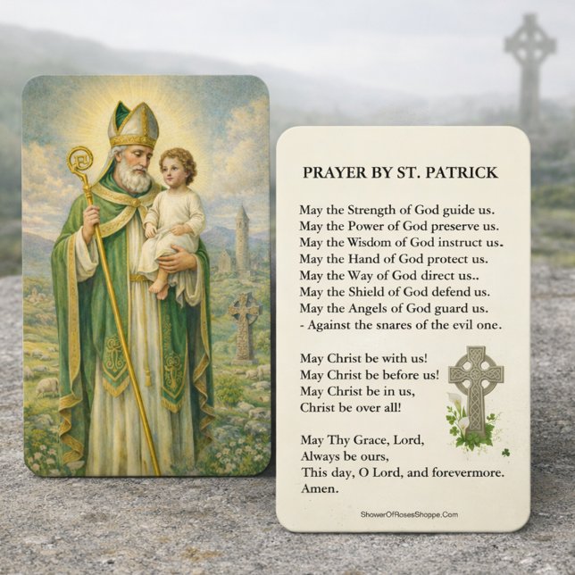 Visite Carte Sainte de prière catholique de la Saint-Patr (Créateur téléchargé)
