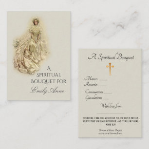 Visite Carte sainte de prière de bouquet spirituel de