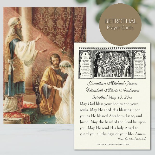 Visite Carte Sainte de Prière de Fiançailles Catholique (Créateur téléchargé)