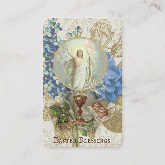 Visite Carte Sainte de prière pascal de Pâques religieuse (Devant)