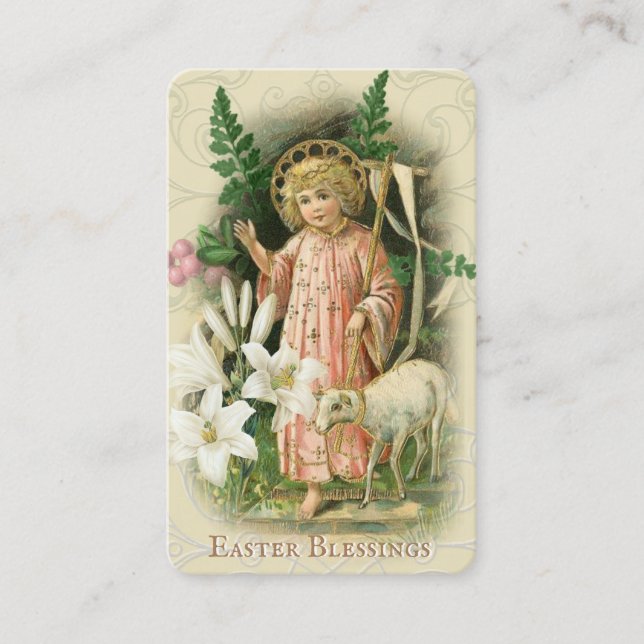 Visite Carte Sainte de prière pascal de Pâques religieuse (Devant)