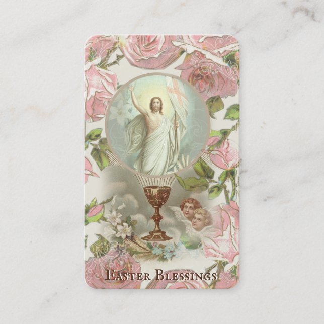 Visite Carte Sainte de prière pascal de Pâques religieuse (Devant)