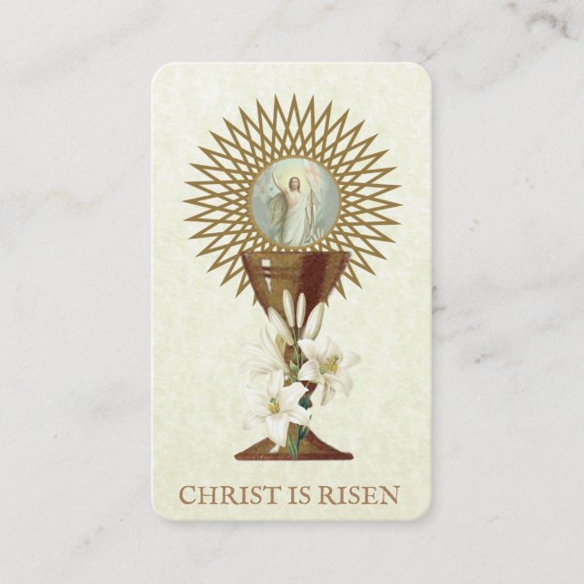 Visite Carte Sainte de prière pascal de Pâques religieuse (Devant)