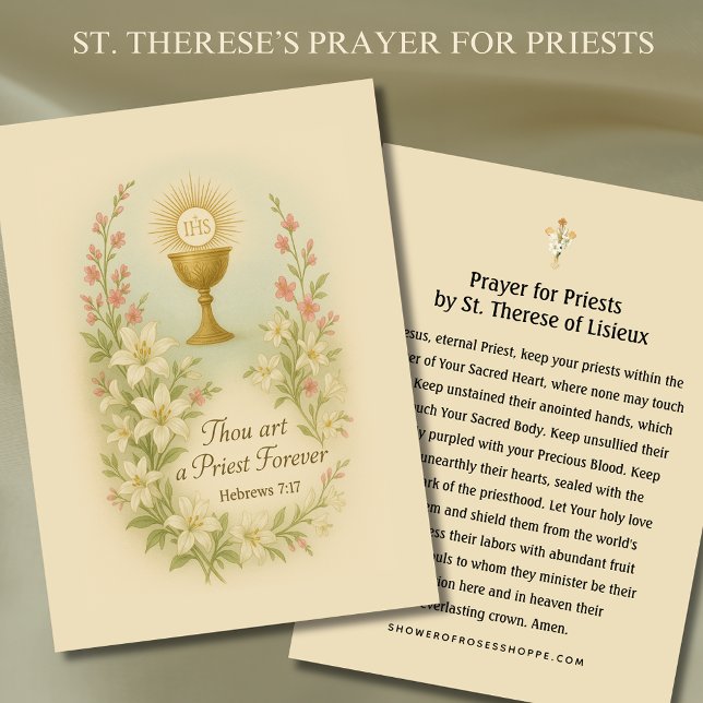 Visite Carte Sainte de prière pour les prêtres par Ste Th (Créateur téléchargé)