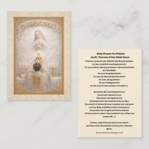 Visite Carte Sainte de Prière Quotidienne pour les Prêtre