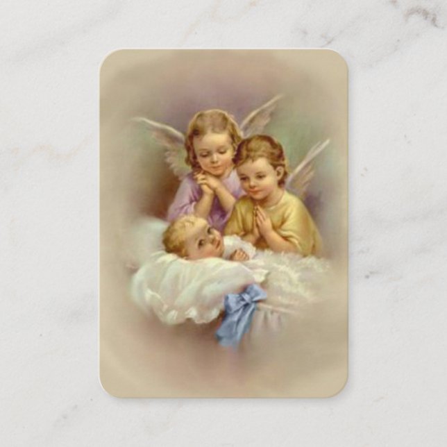 Visite Carte Sainte de Remembrance de Baptême Catholique  (Devant)