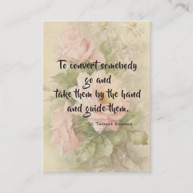 Visite Carte sainte de roses de citation de St Thomas (Devant)