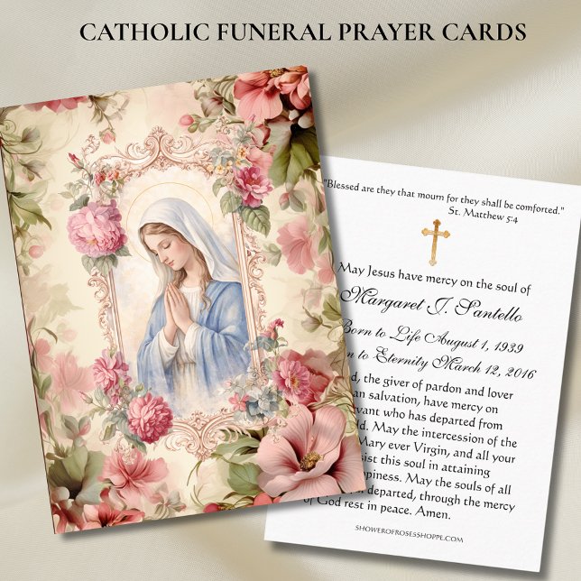 Visite Carte Sainte Mémorial Funéraire Catholique de la B (Créateur téléchargé)