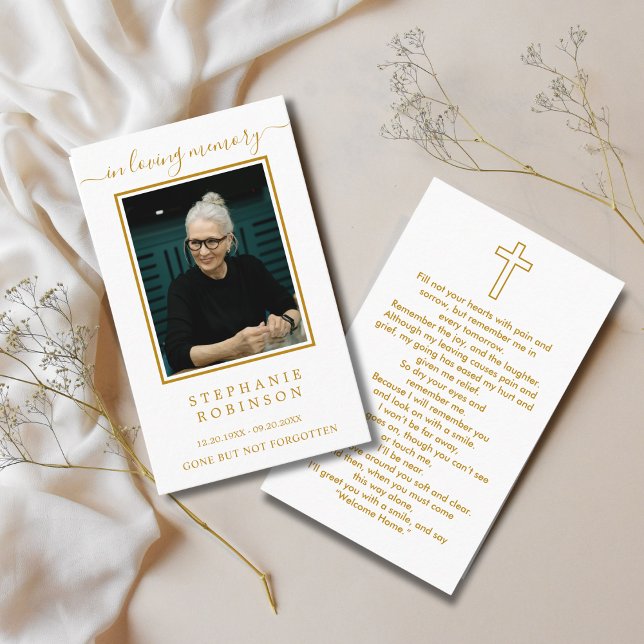 Visite Carte simple de prière funéraire Sympathy (Créateur téléchargé)