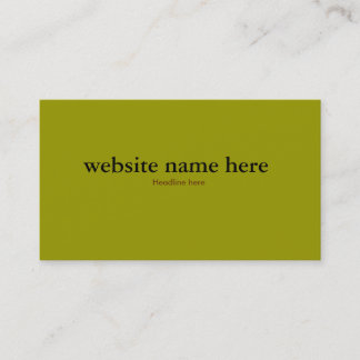 Visite Carte simple olive de couleur verte