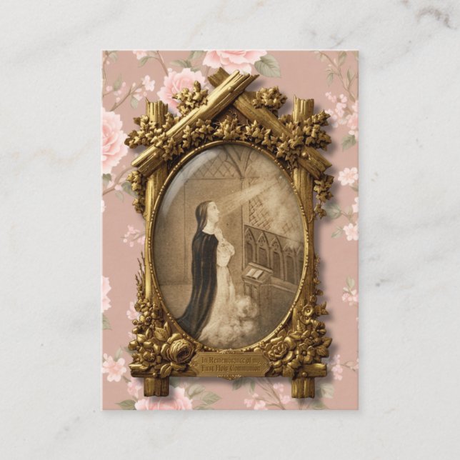 Visite Carte souvenir de la première communion de Bl. Ime (Devant)