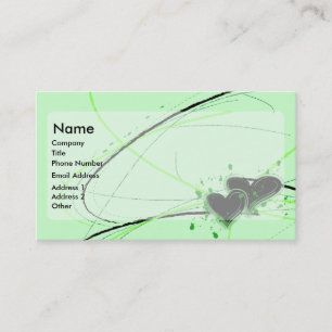 Visite Carte verte de profil d'amour
