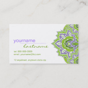 Visite Carte verte et pourpre de profil de Paisley
