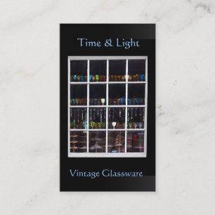 Visite Carte vintage de fenêtre de magasin de verrerie