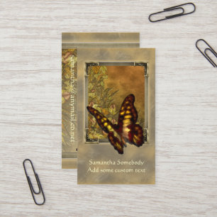 Visite Carte vintage de profil d'illustration de papillon