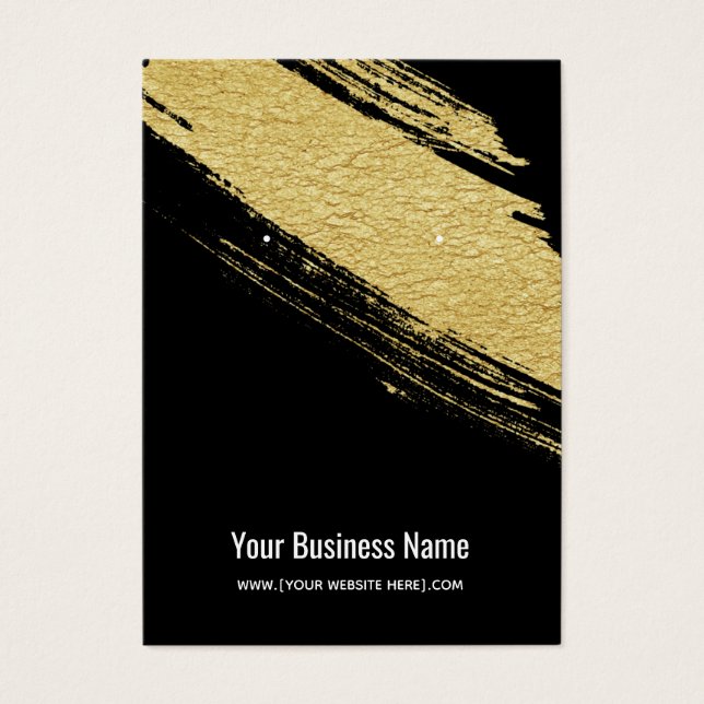 Visite Cartes d'affichage de la brosse en or noir (Devant)