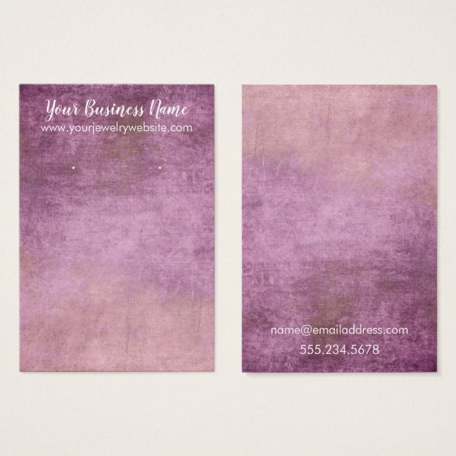 Visite Cartes d'affichage du support d'oreille de framboi (Devant & derrière)