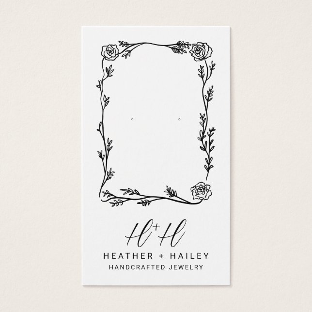 Visite Cartes d'affichage pour bijoux à la frontière de F (Devant)