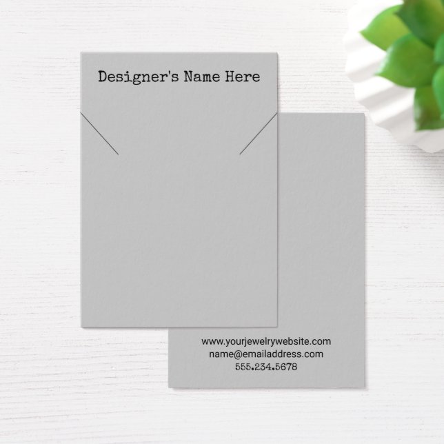 Visite Cartes d'affichage simples minimes de collier gris (Bureau)