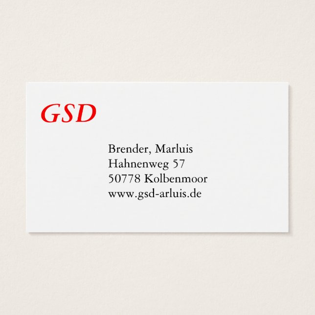 Visite Cartes de Berger allemand (Dos)
