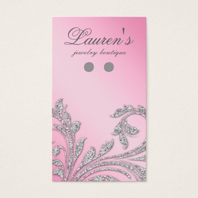 Visite Cartes de bijoux Cartes de bijoux Parties scintill (Devant)