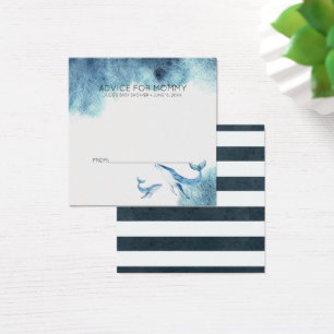 Visite Cartes de conseils pour Baby Shower Baleines aqu