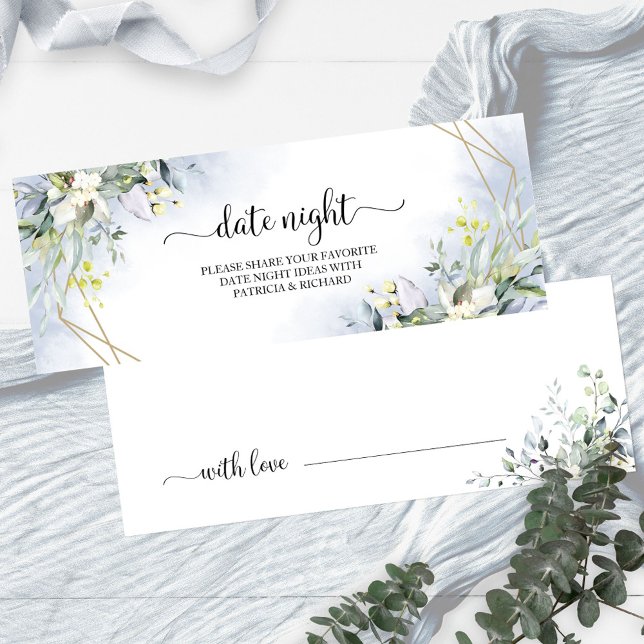Visite Cartes de Jar de Nuit de Date de Mariage de Verdur (Créateur téléchargé)