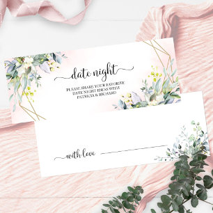 Visite Cartes de Jar de Nuit de Date de Mariage de Verdur