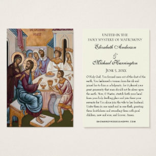 Visite Cartes de mariage de rite oriental orthodoxe byzan