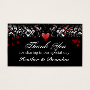 Visite Cartes de mariage Merci Halloween Splatter de sang