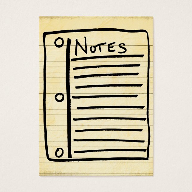 Visite Cartes de notes (Devant)