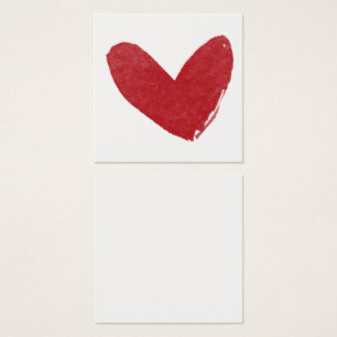 Visite Cartes de notes simples, rouges, aquarelle 03
