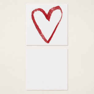Visite Cartes de notes simples, rouges, aquarelle Cartes