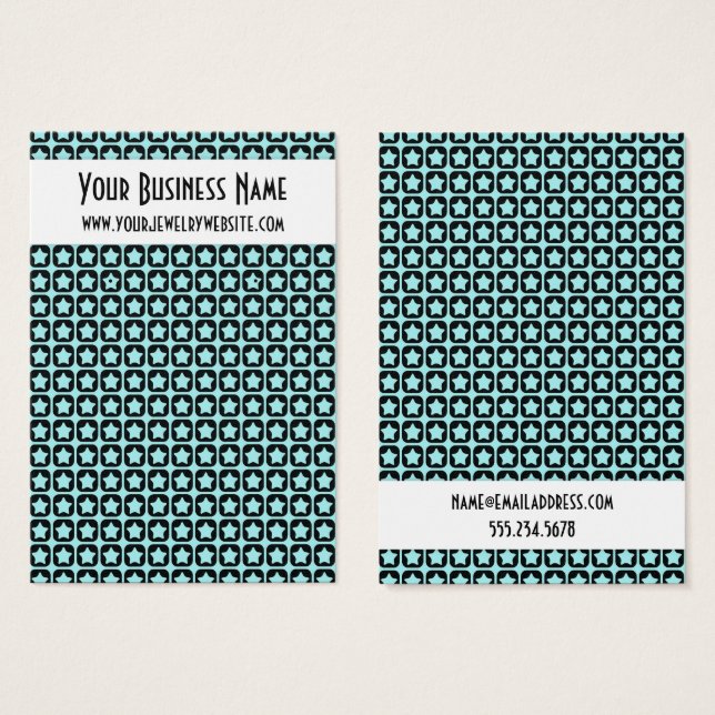 Visite Cartes de présentation de boucles d'oreilles à mot (Devant & derrière)
